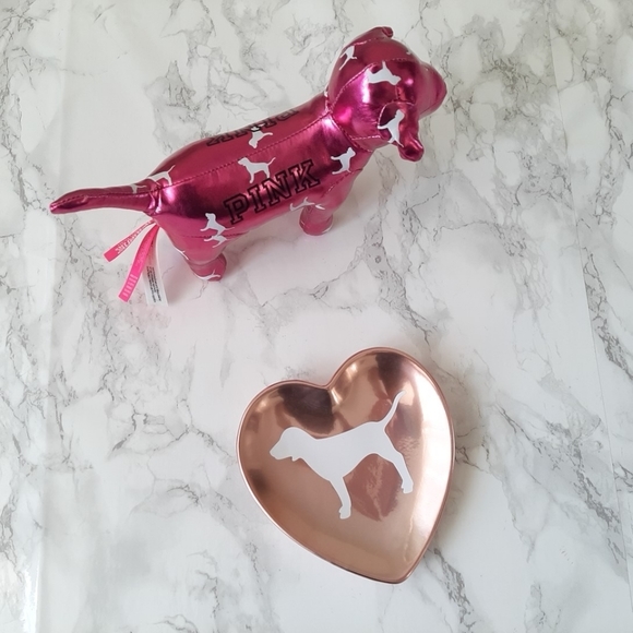 PINK VS ROSE GOLD HEART TRINKET DISH - Picture 4 of 9